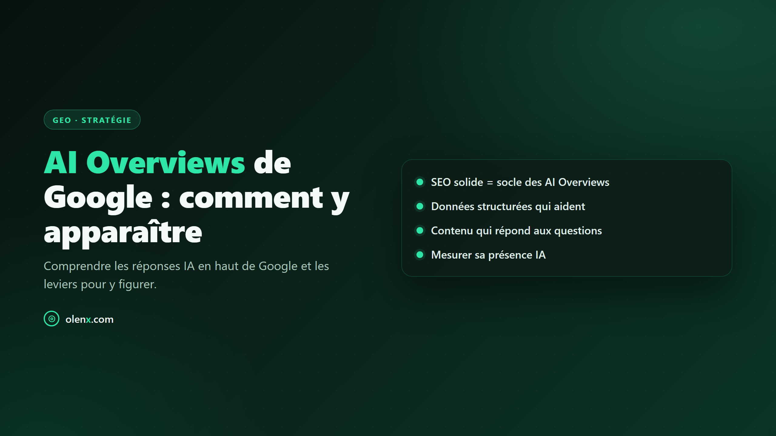 AI Overviews de Google : comment y apparaître