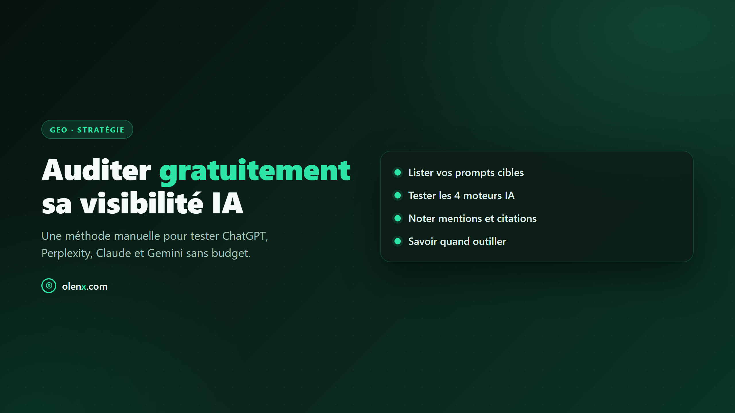 Auditer gratuitement sa visibilité IA