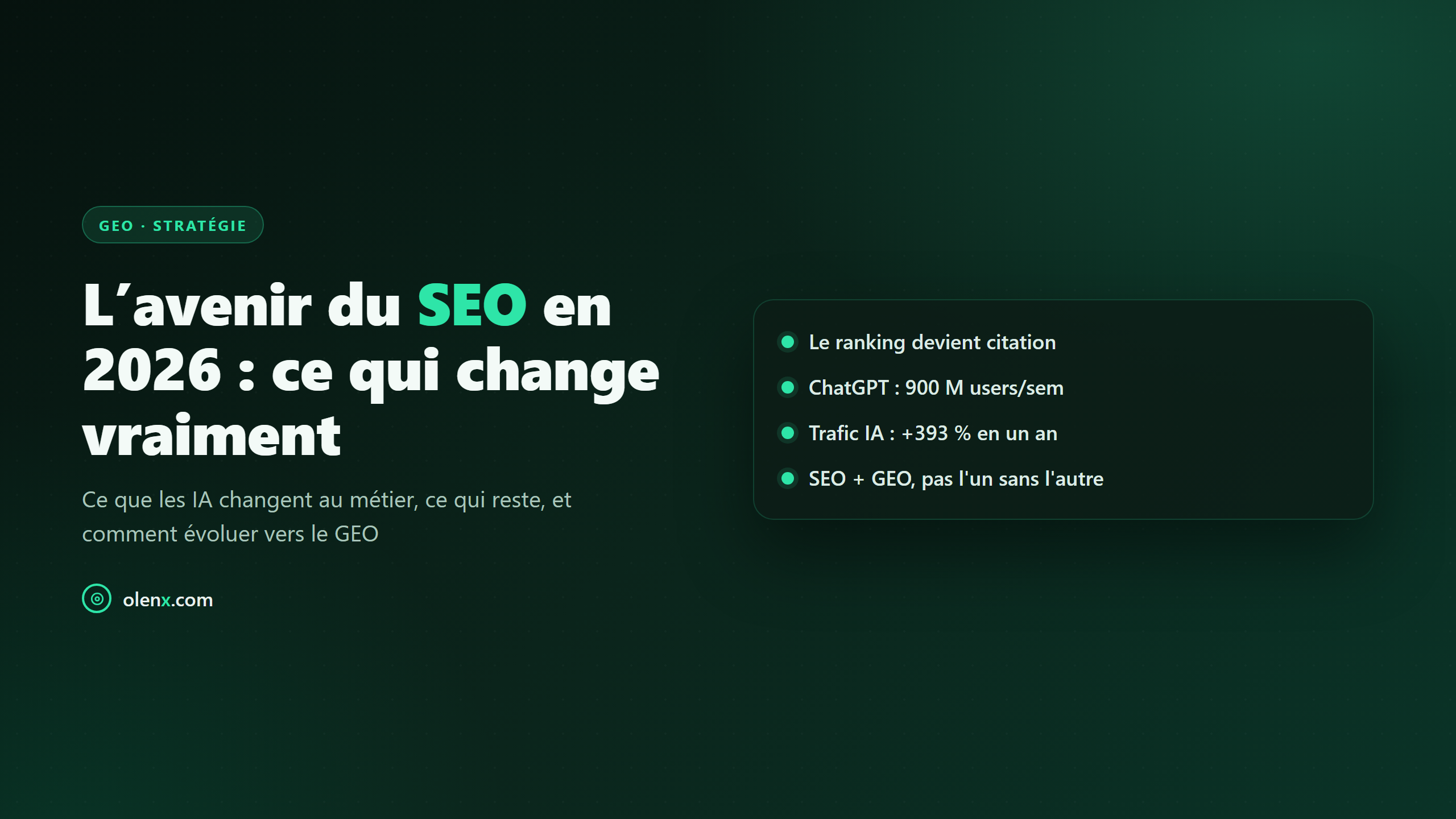 L’avenir du SEO en 2026 : ce qui change vraiment
