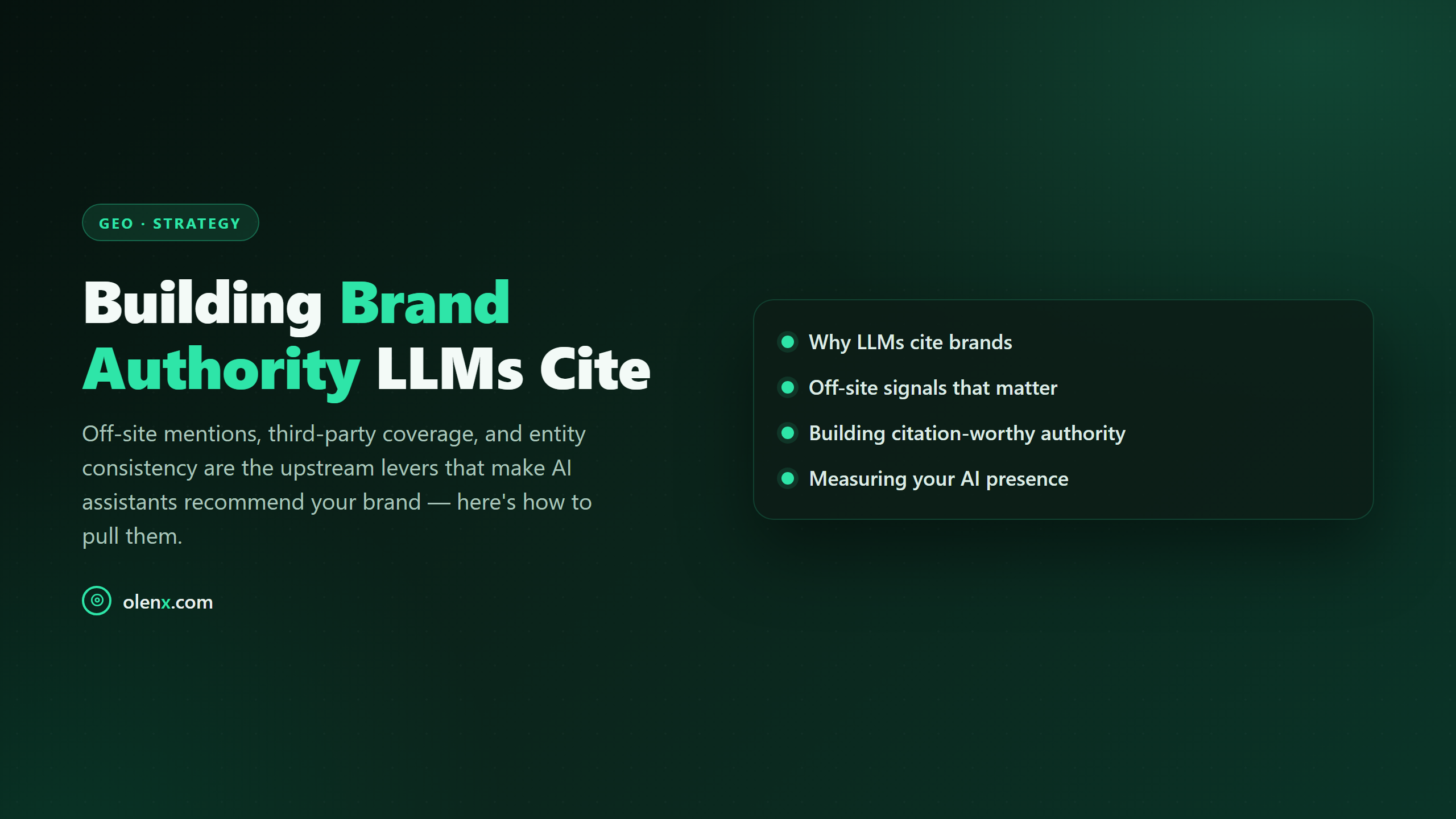 Building Brand Authority That LLMs Cite
