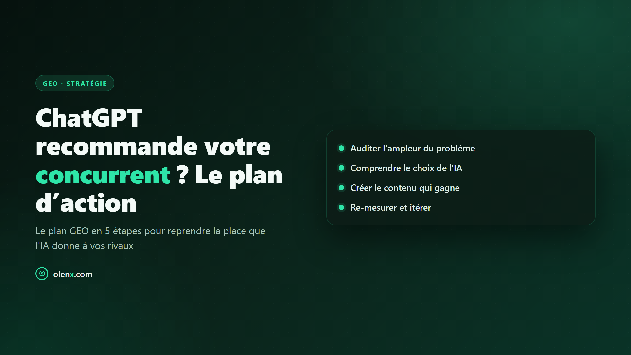 ChatGPT recommande votre concurrent ? Le plan d’action
