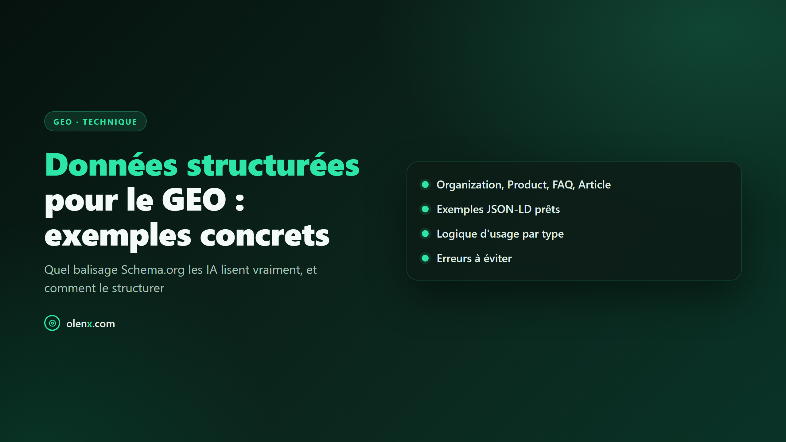Données structurées pour le GEO : exemples concrets