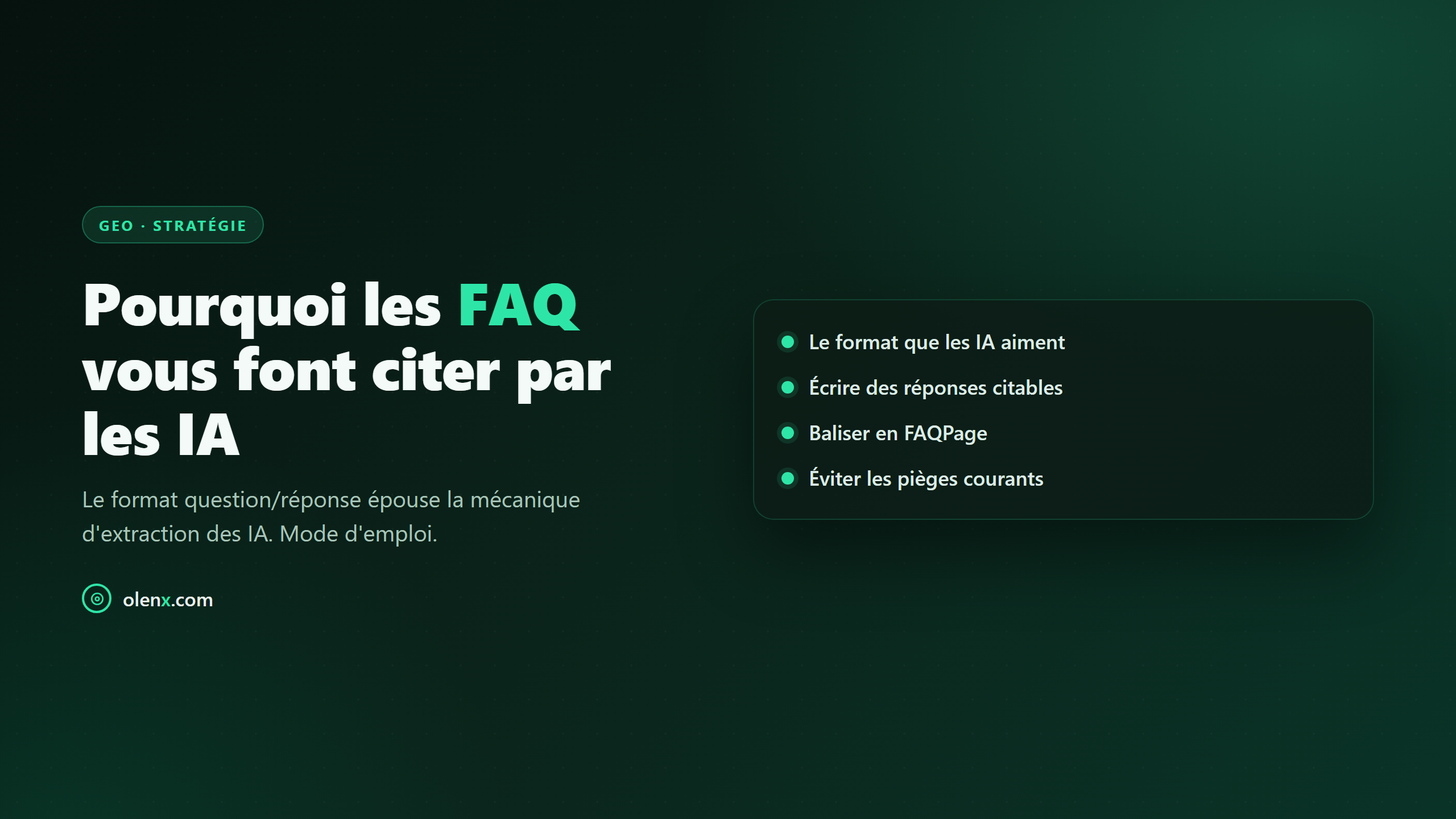 Pourquoi les FAQ vous font citer par les IA