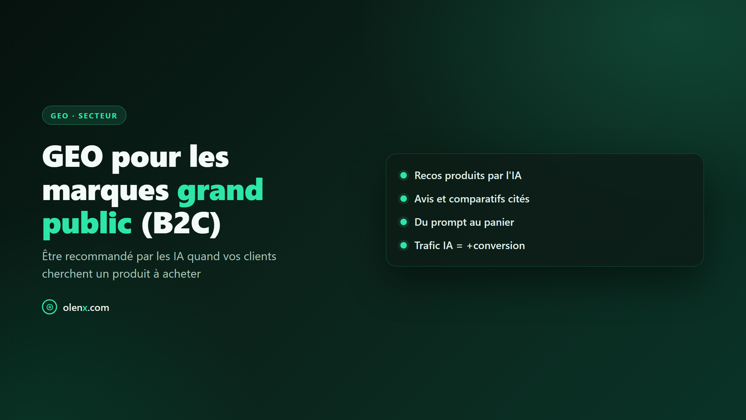 GEO pour les marques grand public (B2C)