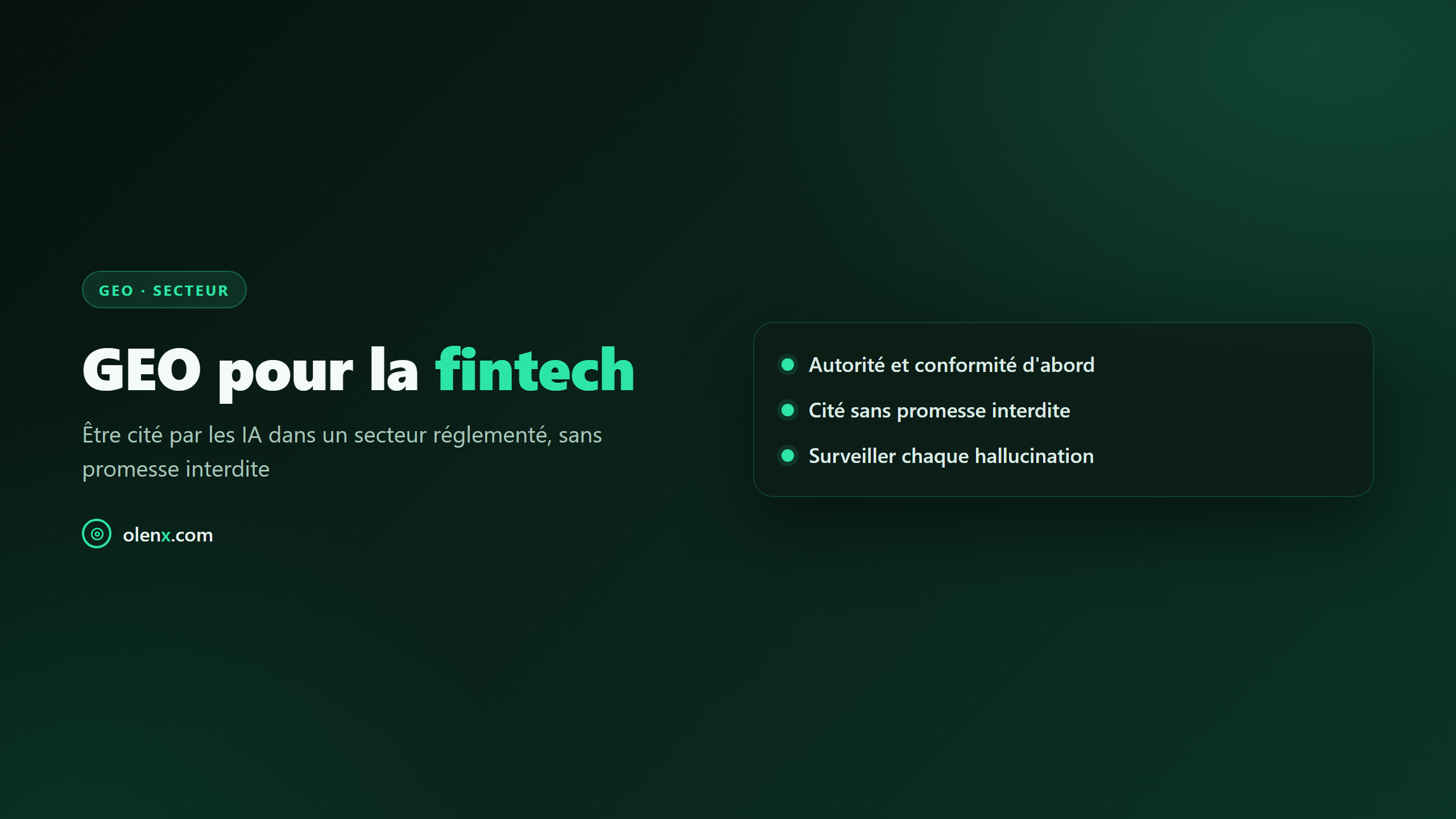 GEO pour la fintech