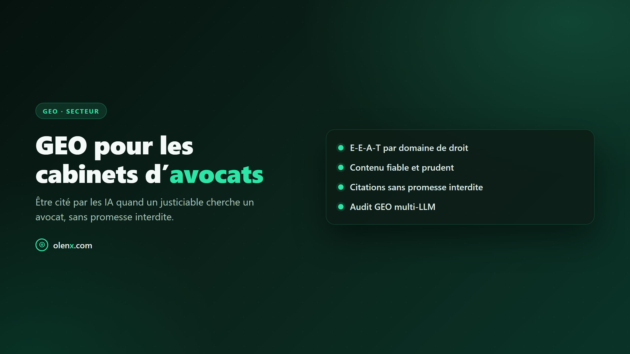 GEO pour les cabinets d’avocats
