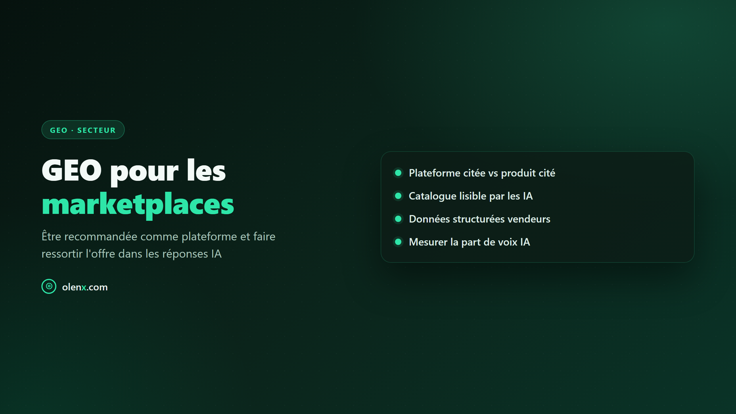 GEO pour les marketplaces