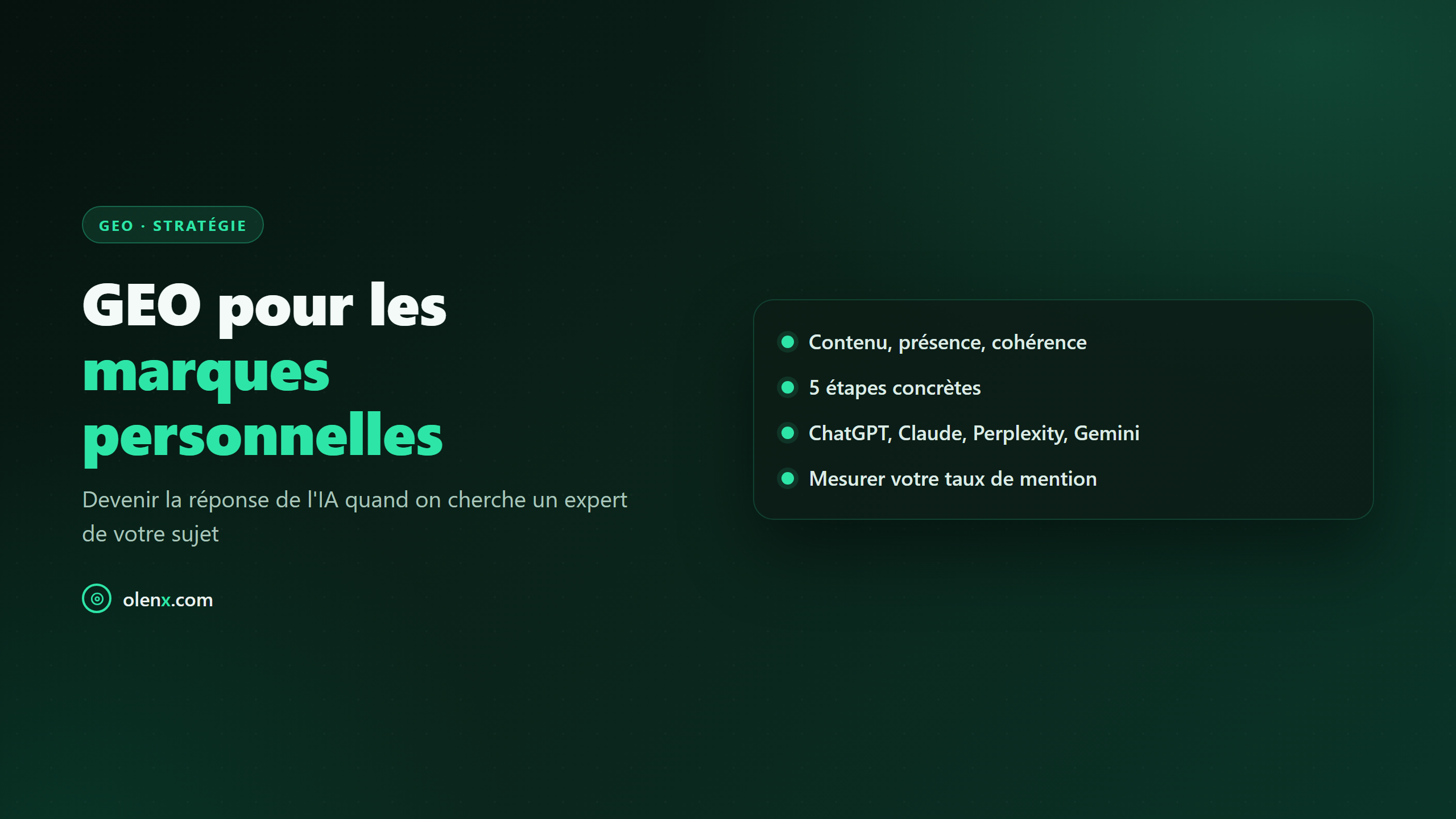 GEO pour les marques personnelles