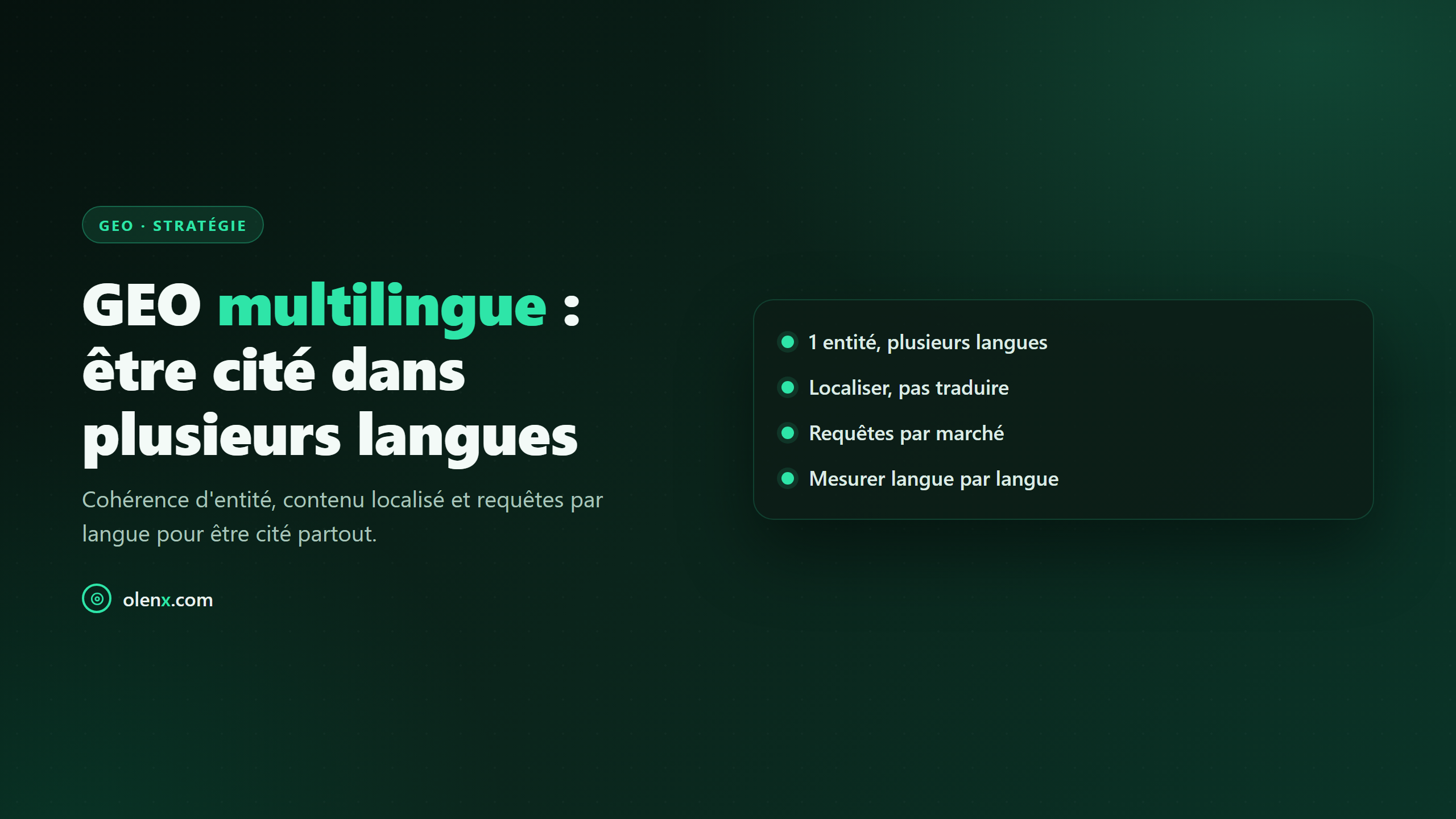 GEO multilingue : être cité dans plusieurs langues