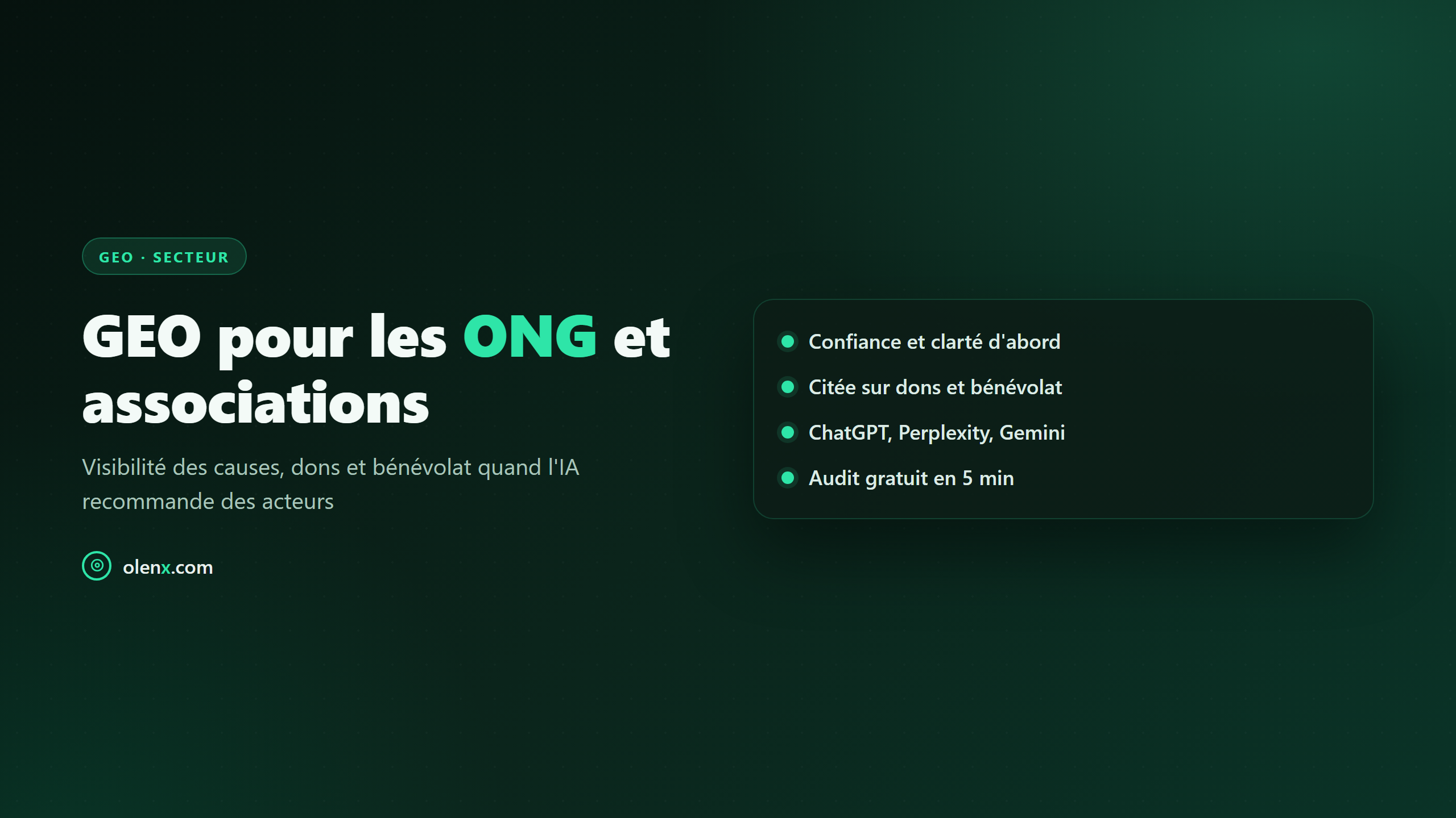 GEO pour les ONG et associations
