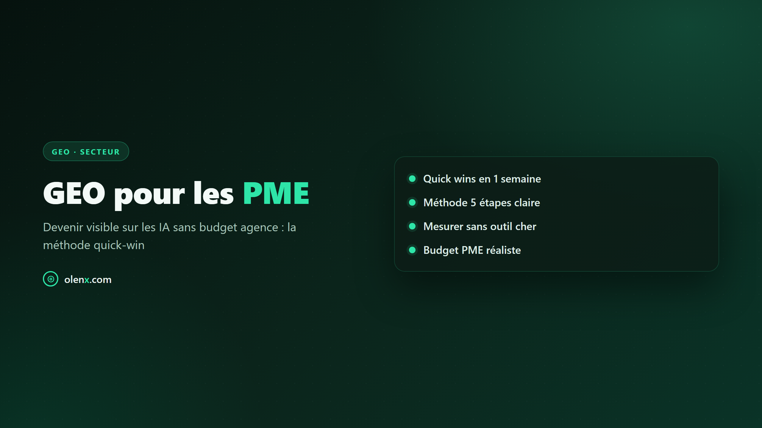 GEO pour les PME