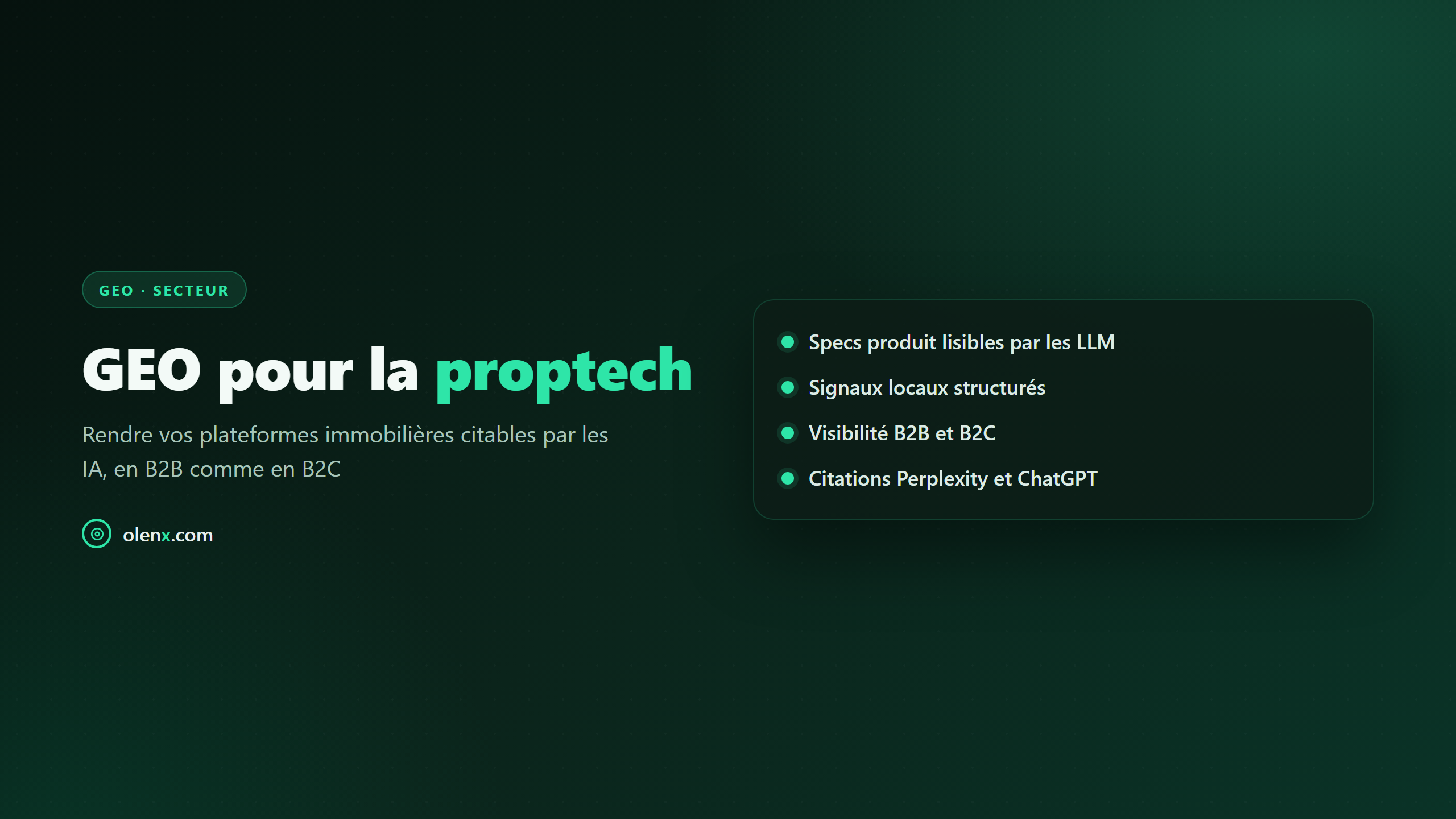 GEO pour la proptech