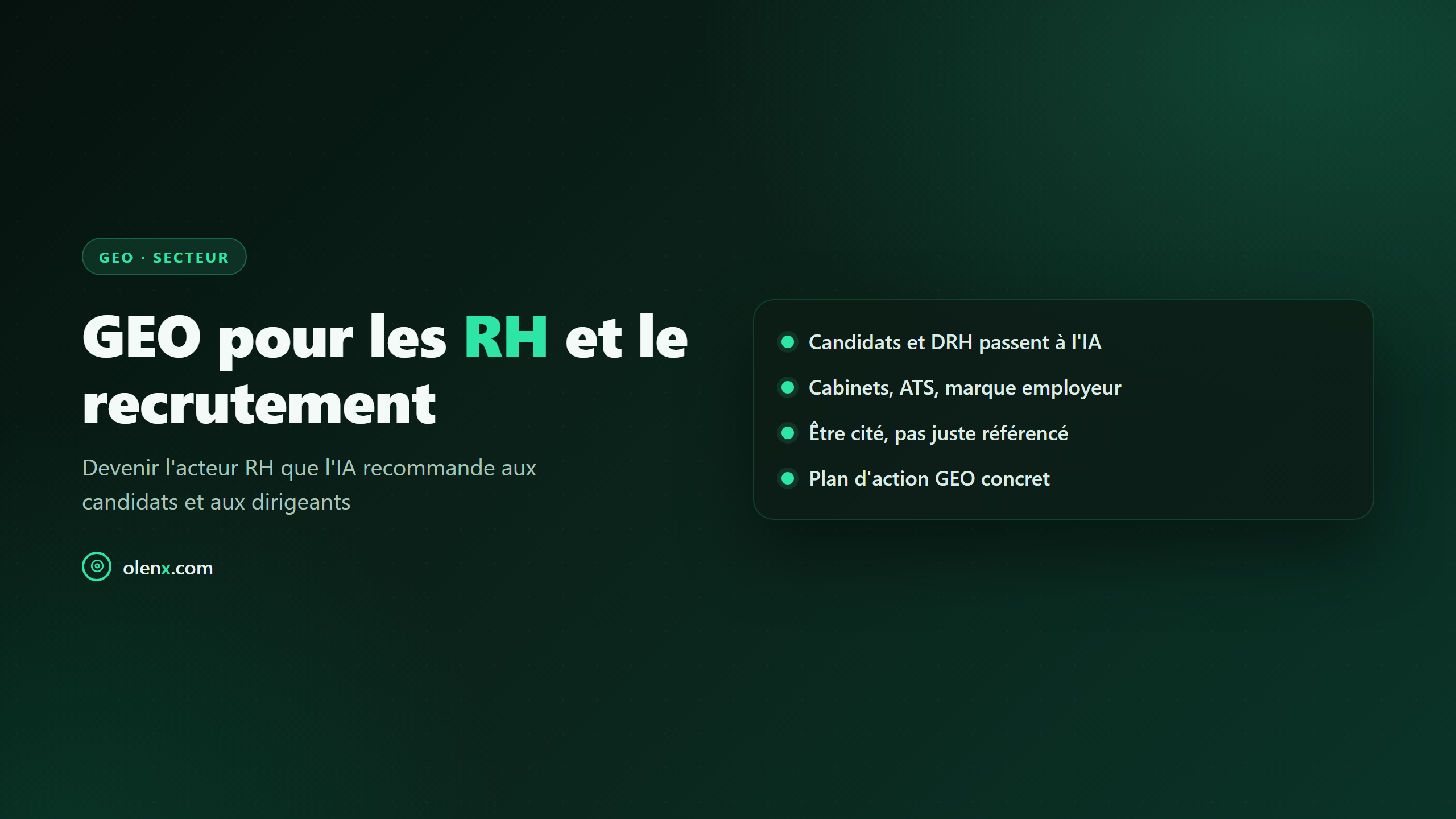 GEO pour les RH et le recrutement