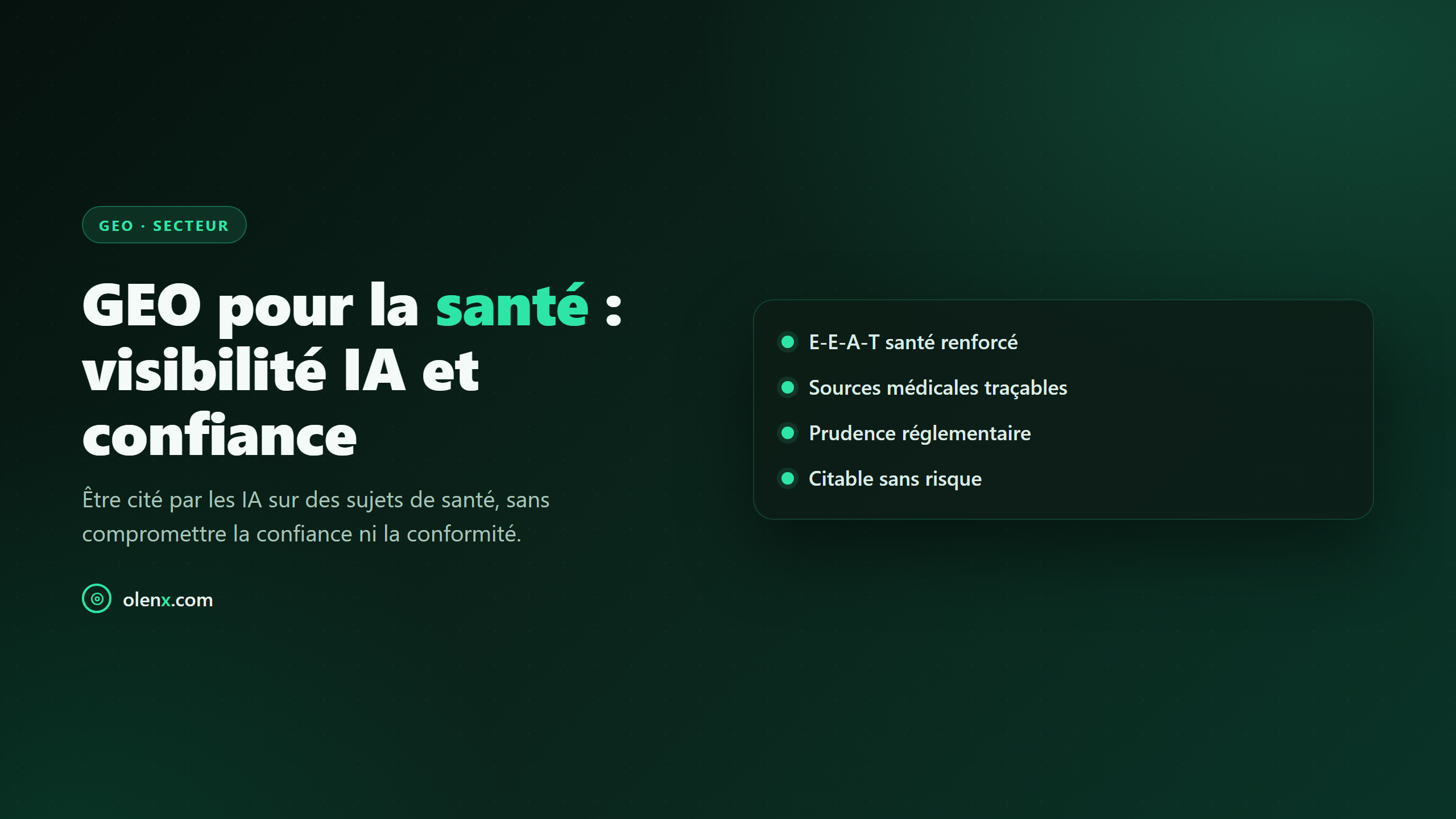 GEO pour la santé : visibilité IA et confiance