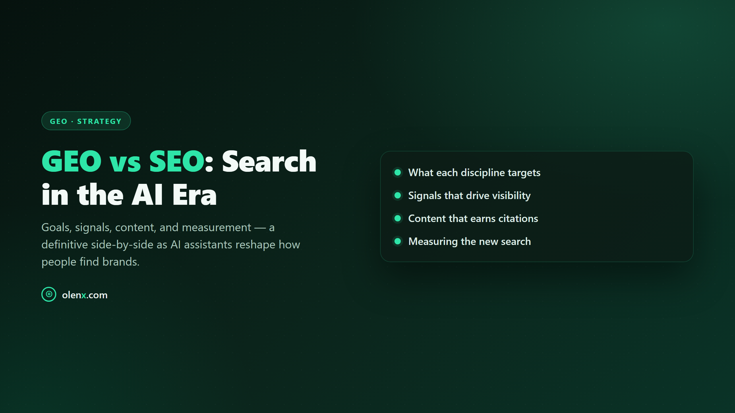 GEO vs SEO: How Search Changes in the AI Era