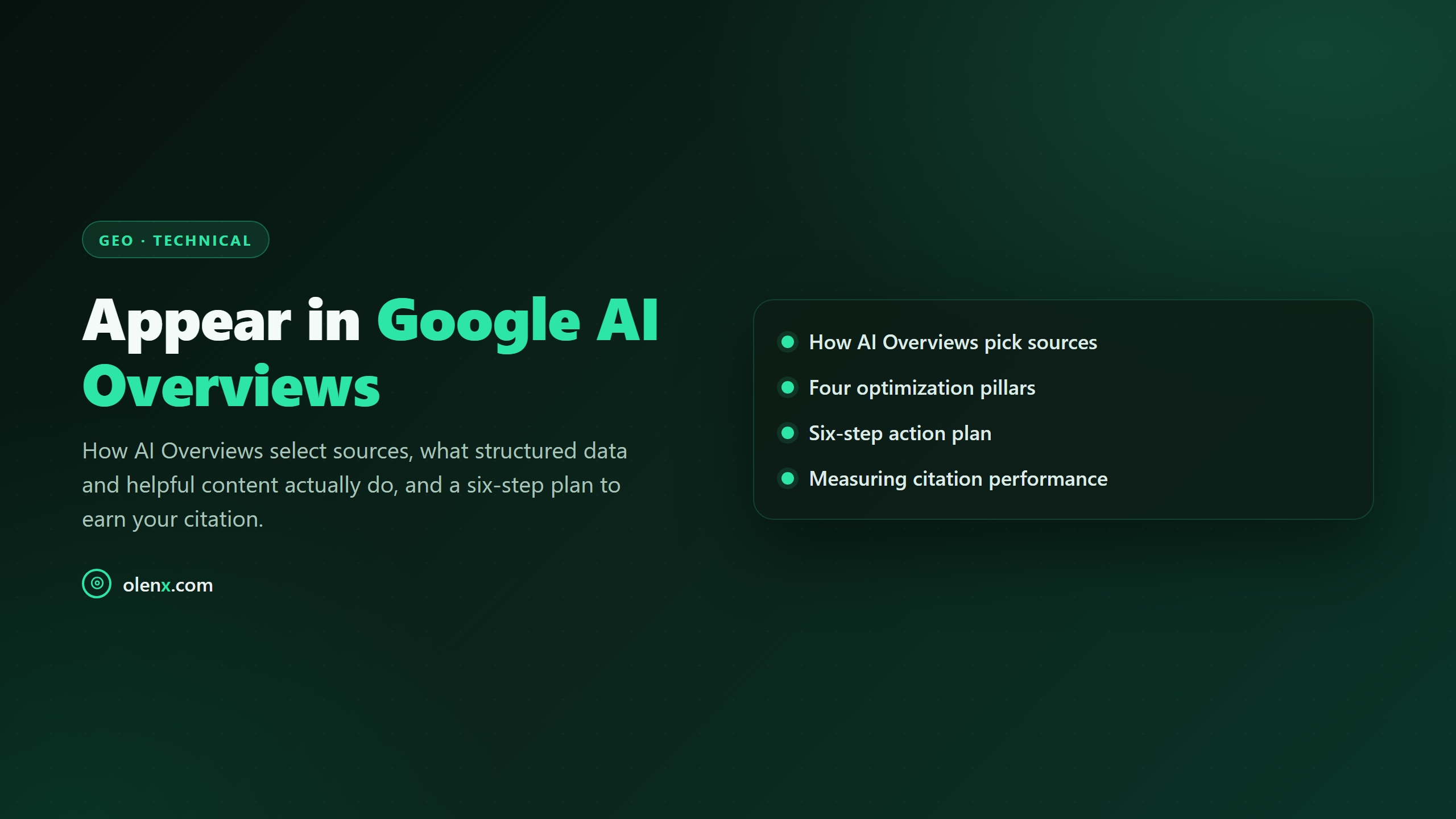 How to Appear in Google AI Overviews