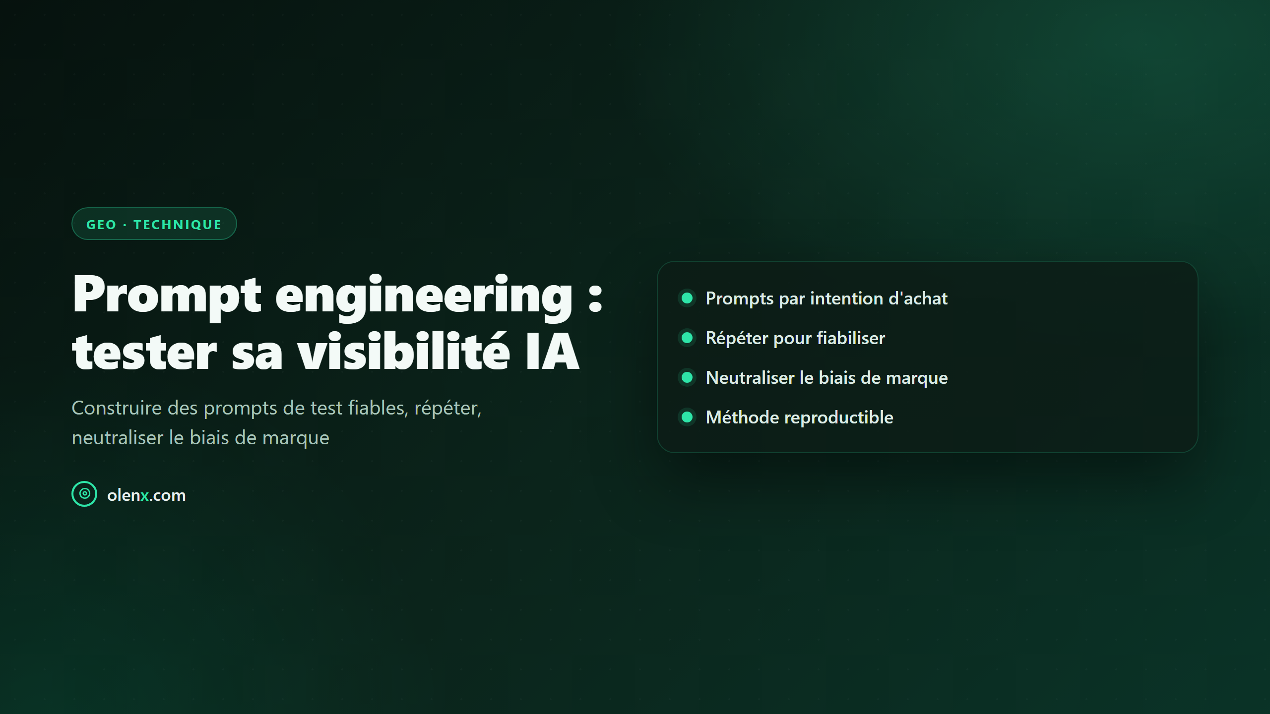 Prompt engineering : tester sa visibilité IA