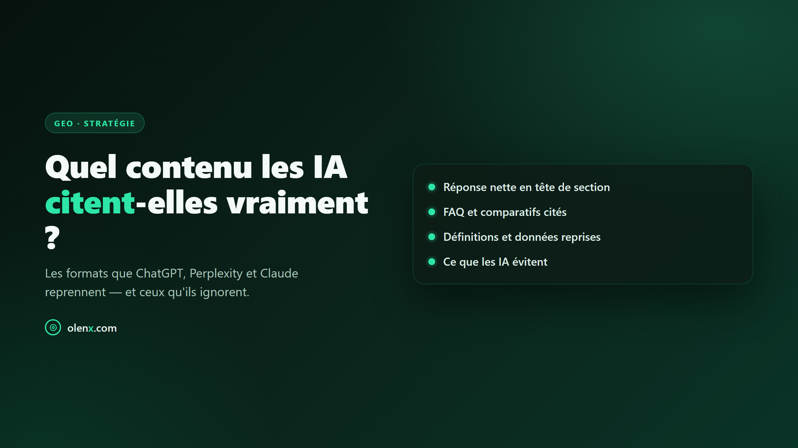 Quel contenu les IA citent-elles vraiment ?