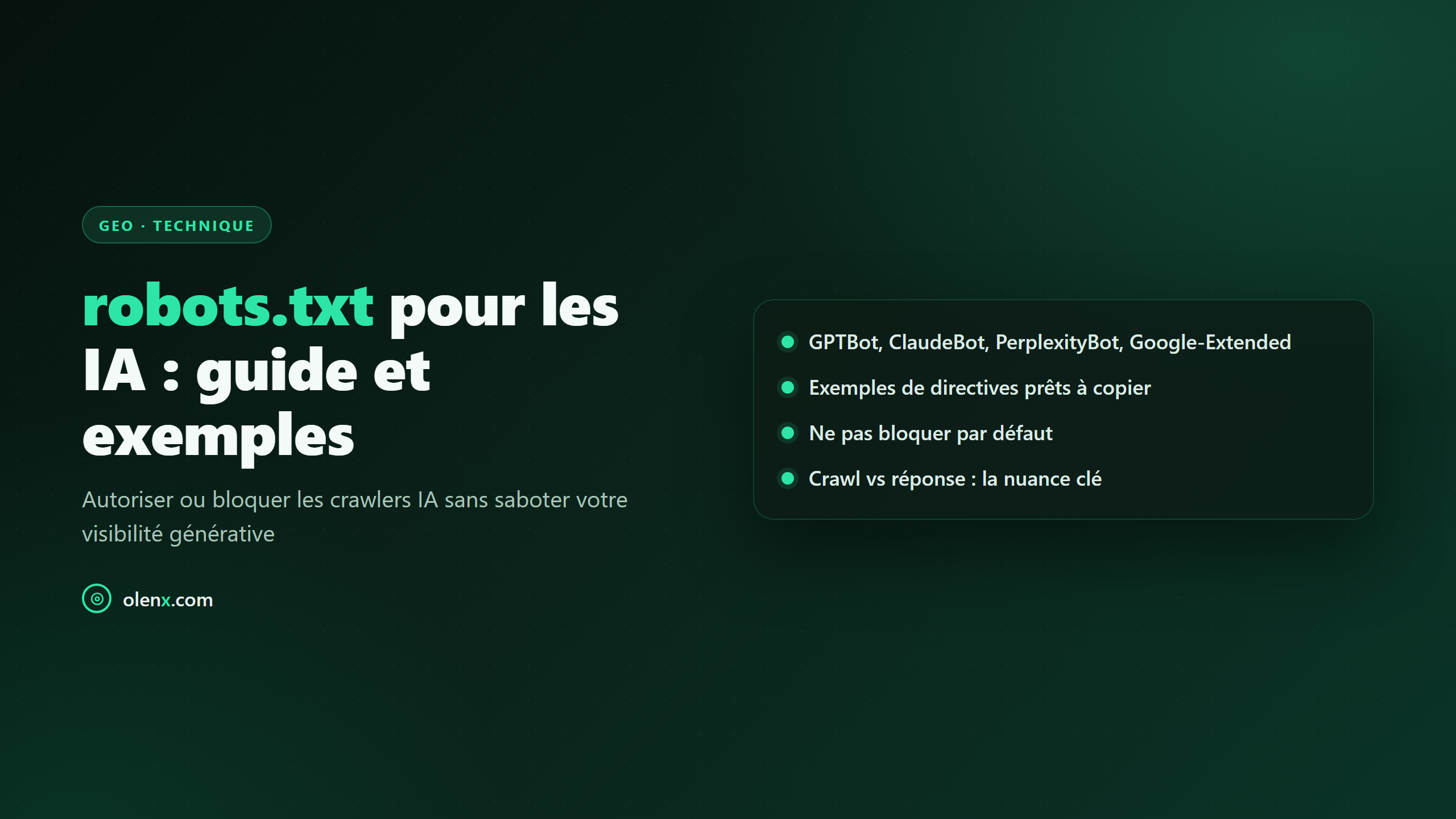robots.txt pour les IA : guide et exemples