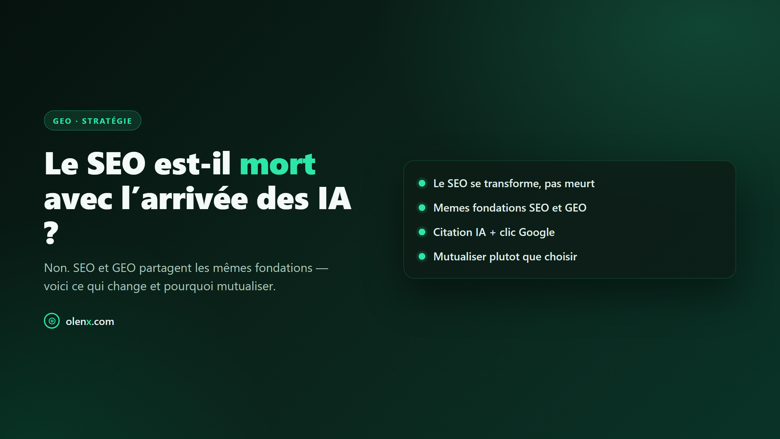 Le SEO est-il mort avec l’arrivée des IA ?