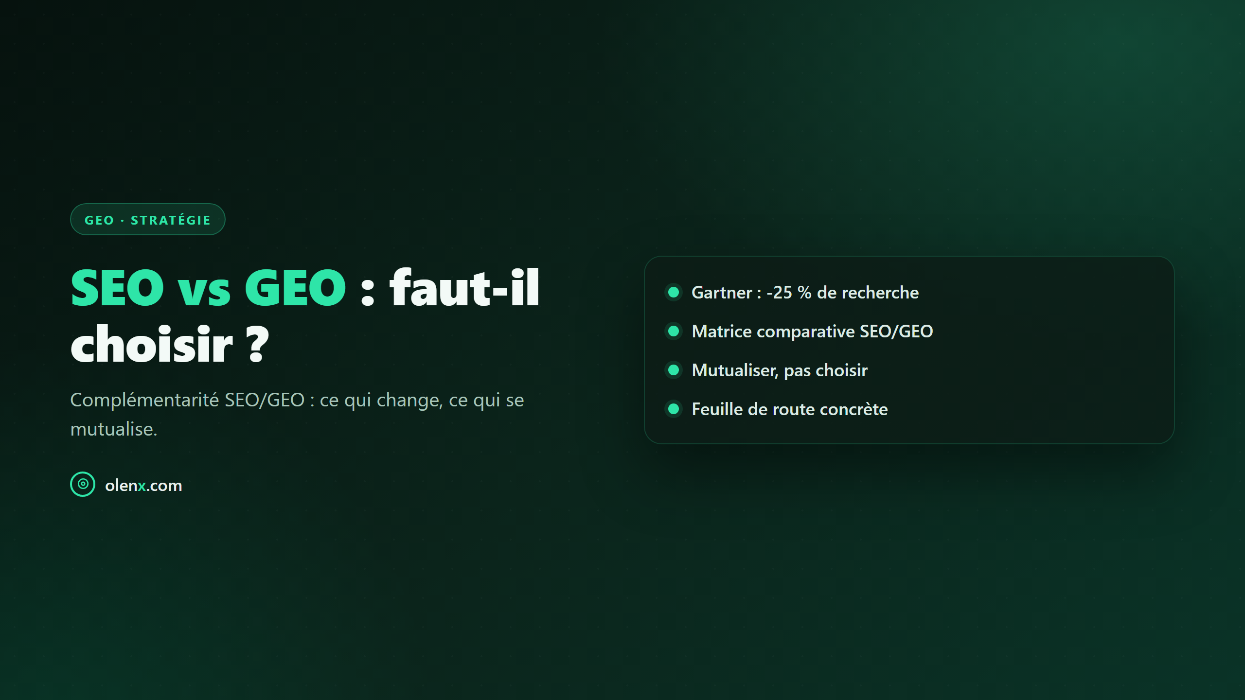SEO vs GEO : faut-il choisir ?