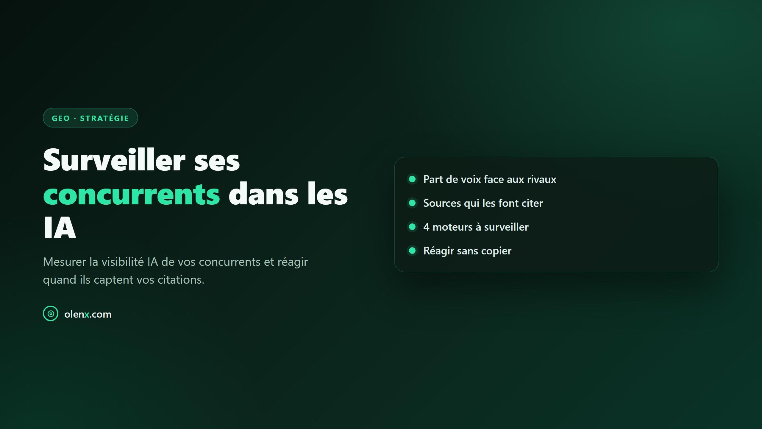 Surveiller ses concurrents dans les IA