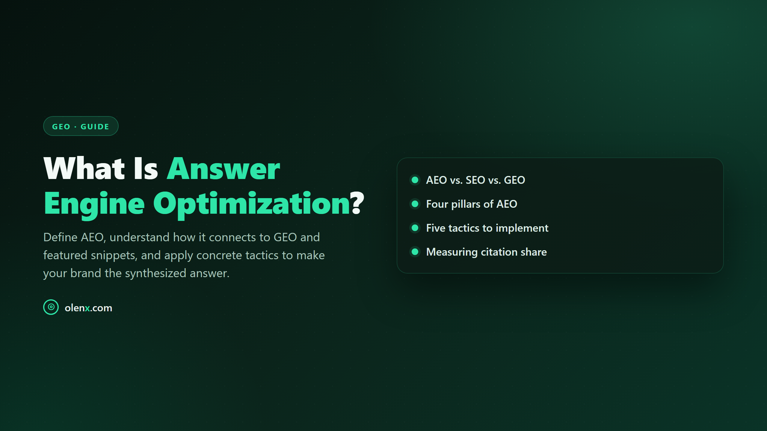 What Is Answer Engine Optimization (AEO)?
