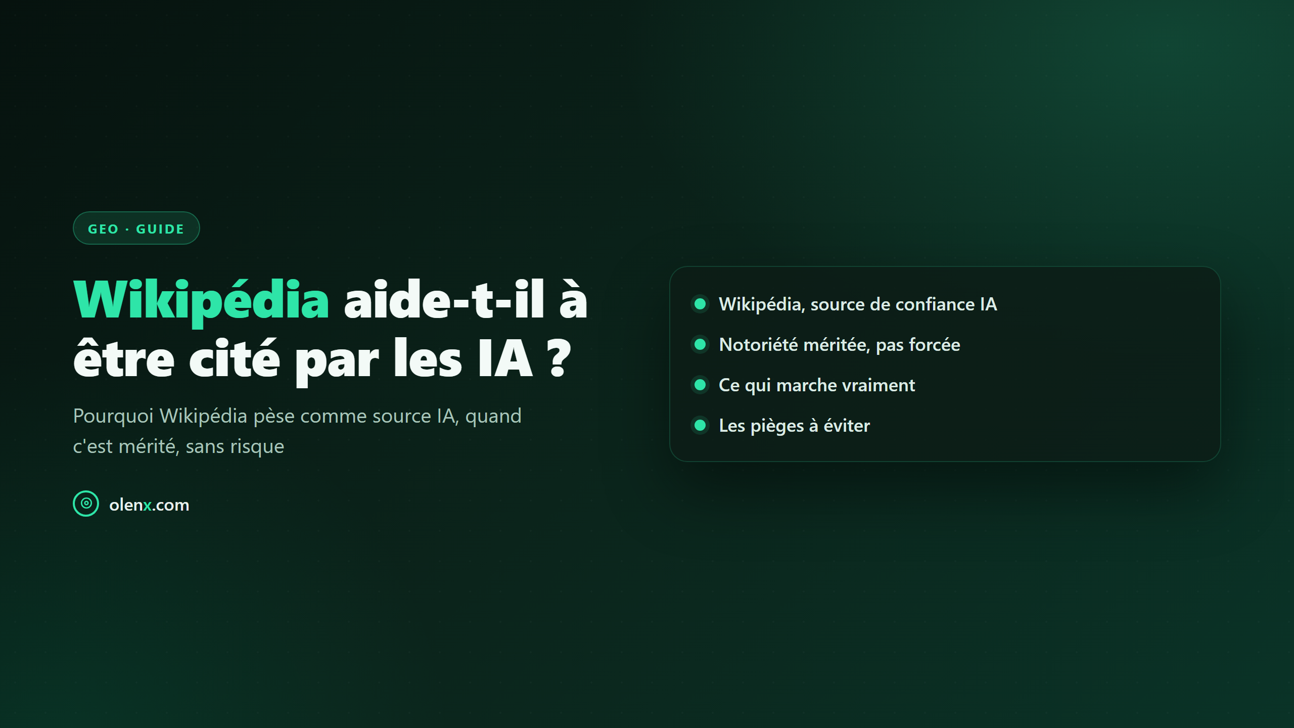 Wikipédia aide-t-il à être cité par les IA ?